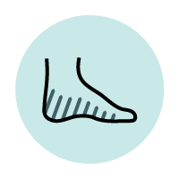 growth on bottom of foot icon